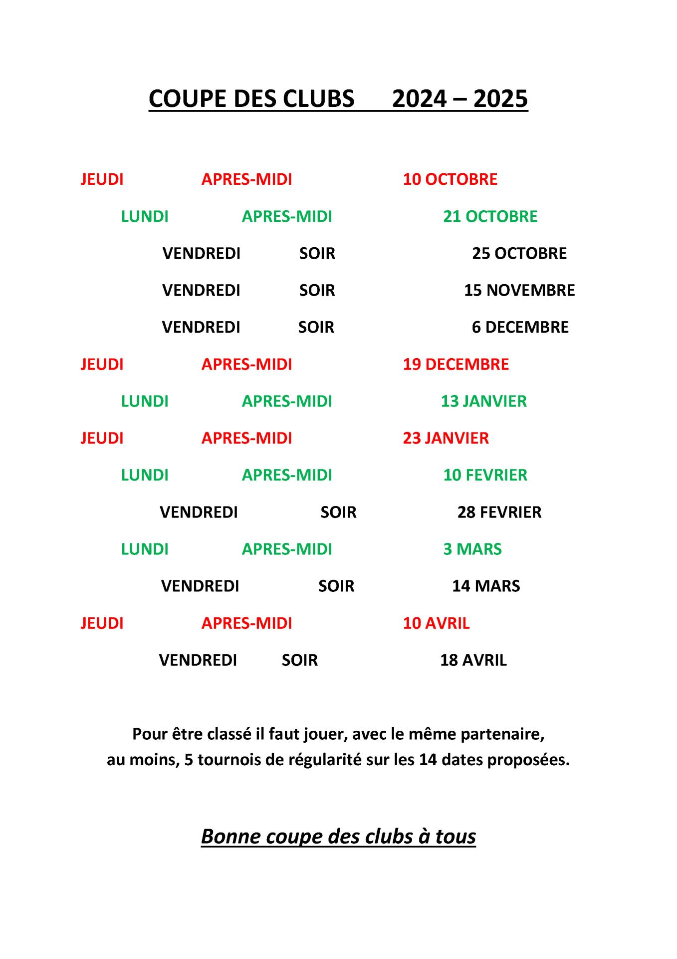 Coupe des club 2024